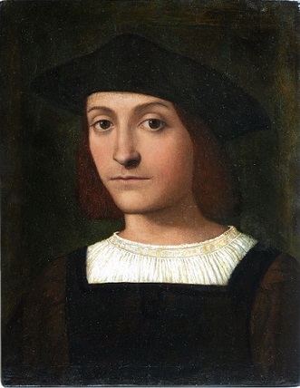 A Man TE ca 1515 by circle of Raphael 1483-1520  CRAuctions Lot 48